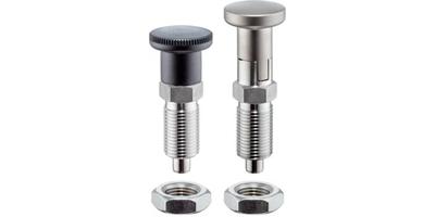 Med sexkantkrage och låsning, rostfritt stål A4